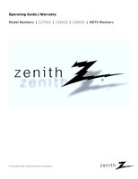 Zenith C27V22 C32V22 C36V22 TV Operating Manual